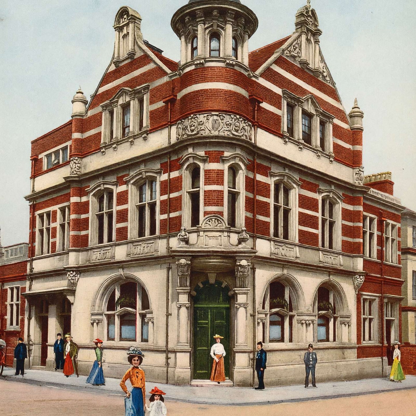 General Post Office Aldershot in 1904 Vintage Print (7 Sizes) - Restored