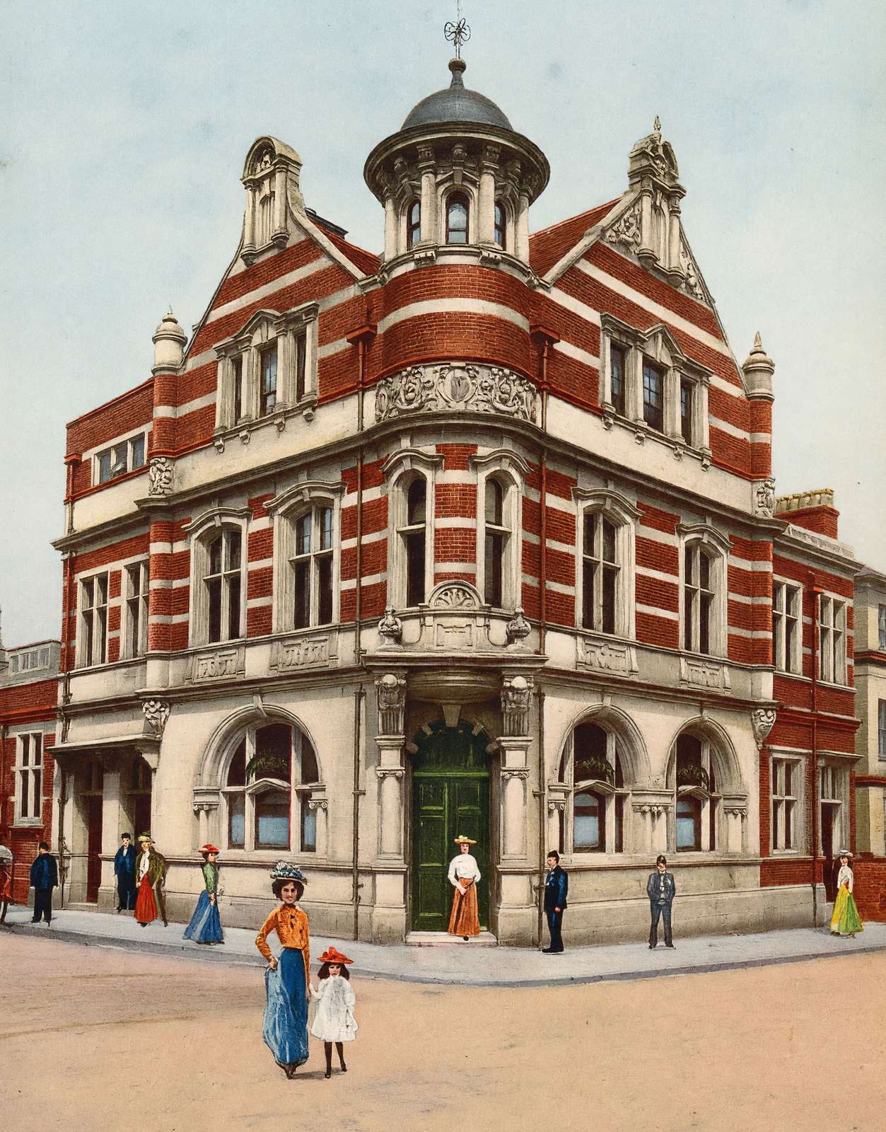 General Post Office Aldershot in 1904 Vintage Print (7 Sizes) - Restored