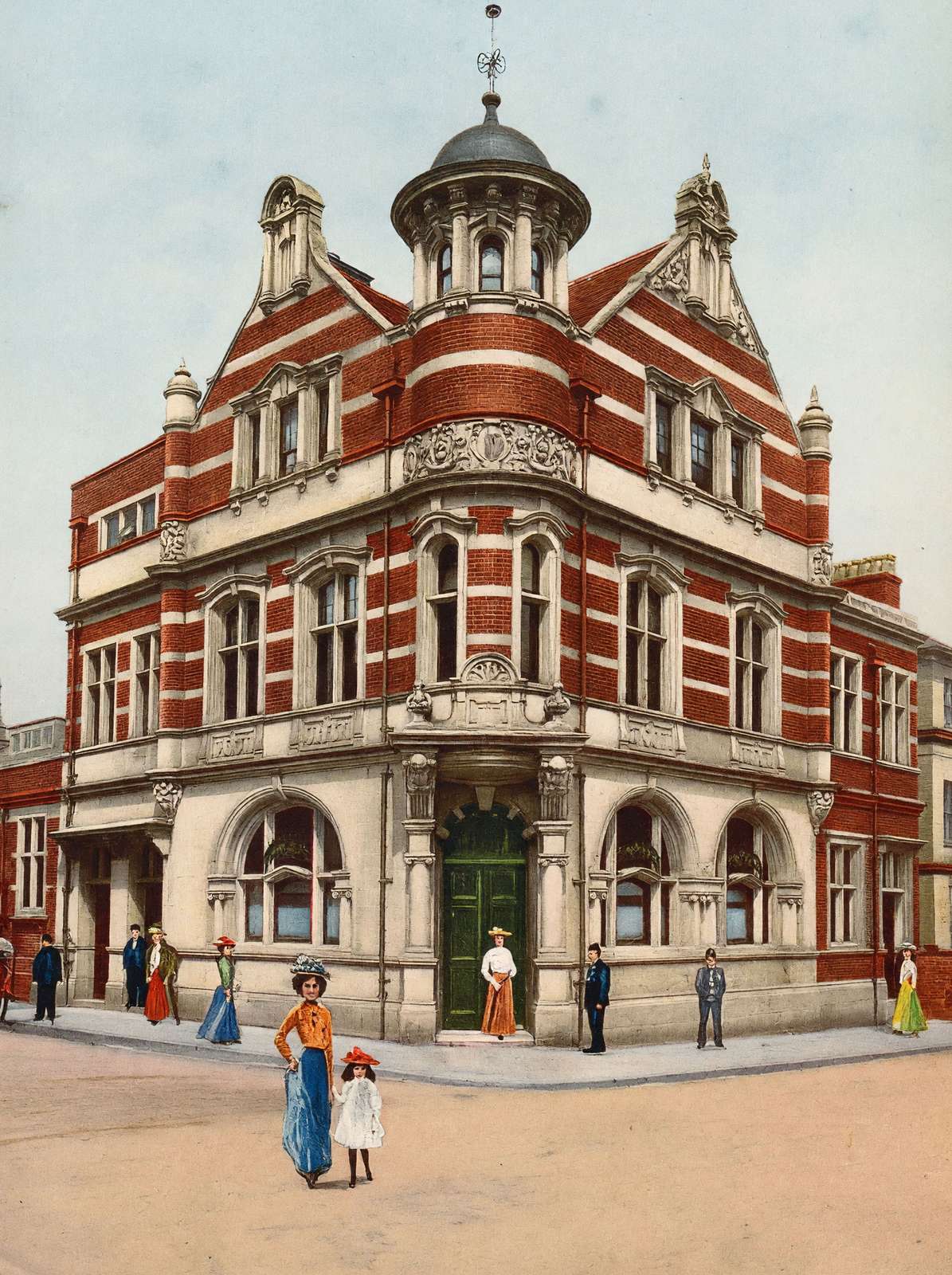 General Post Office Aldershot in 1904 Vintage Print (7 Sizes) - Restored