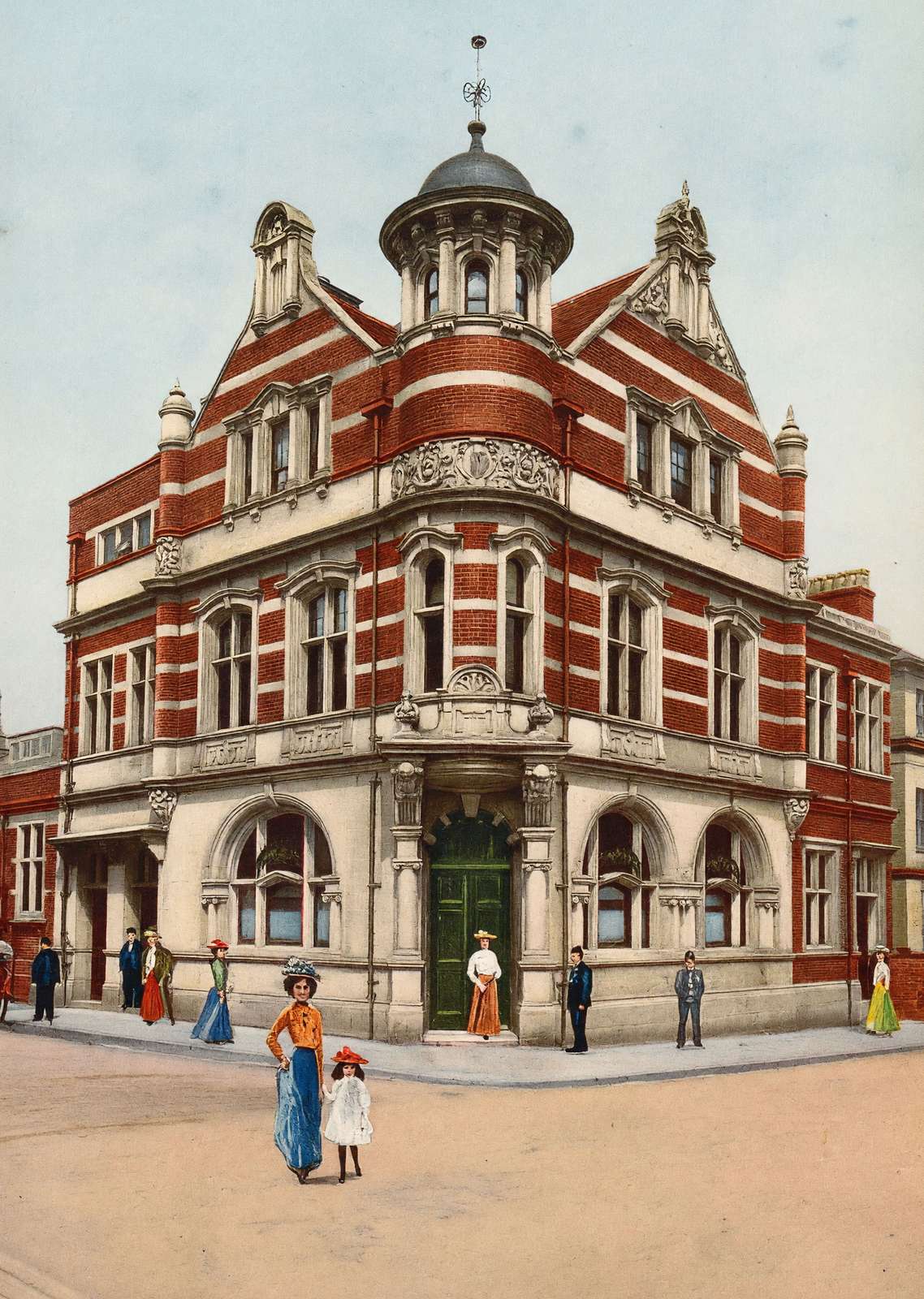 General Post Office Aldershot in 1904 Vintage Print (7 Sizes) - Restored