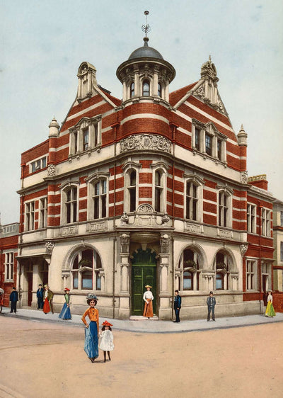 General Post Office Aldershot in 1904 Vintage Print (7 Sizes) - Restored