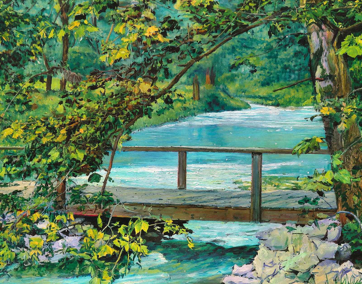 The Gentle Brook Cherokee Park Louisville in 1907 Art Print (7 Sizes)