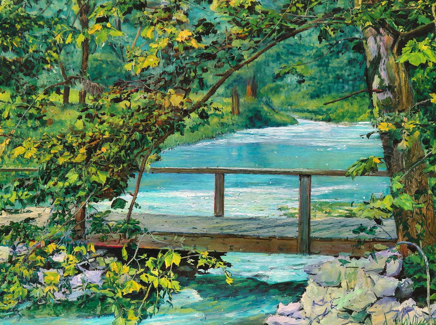 The Gentle Brook Cherokee Park Louisville in 1907 Art Print (7 Sizes)