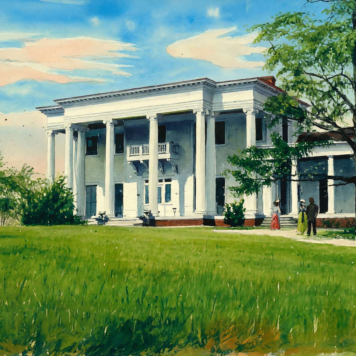 Gen Gordon's Home Atlanta in 1906 Art Print (7 Sizes) - Acid Free