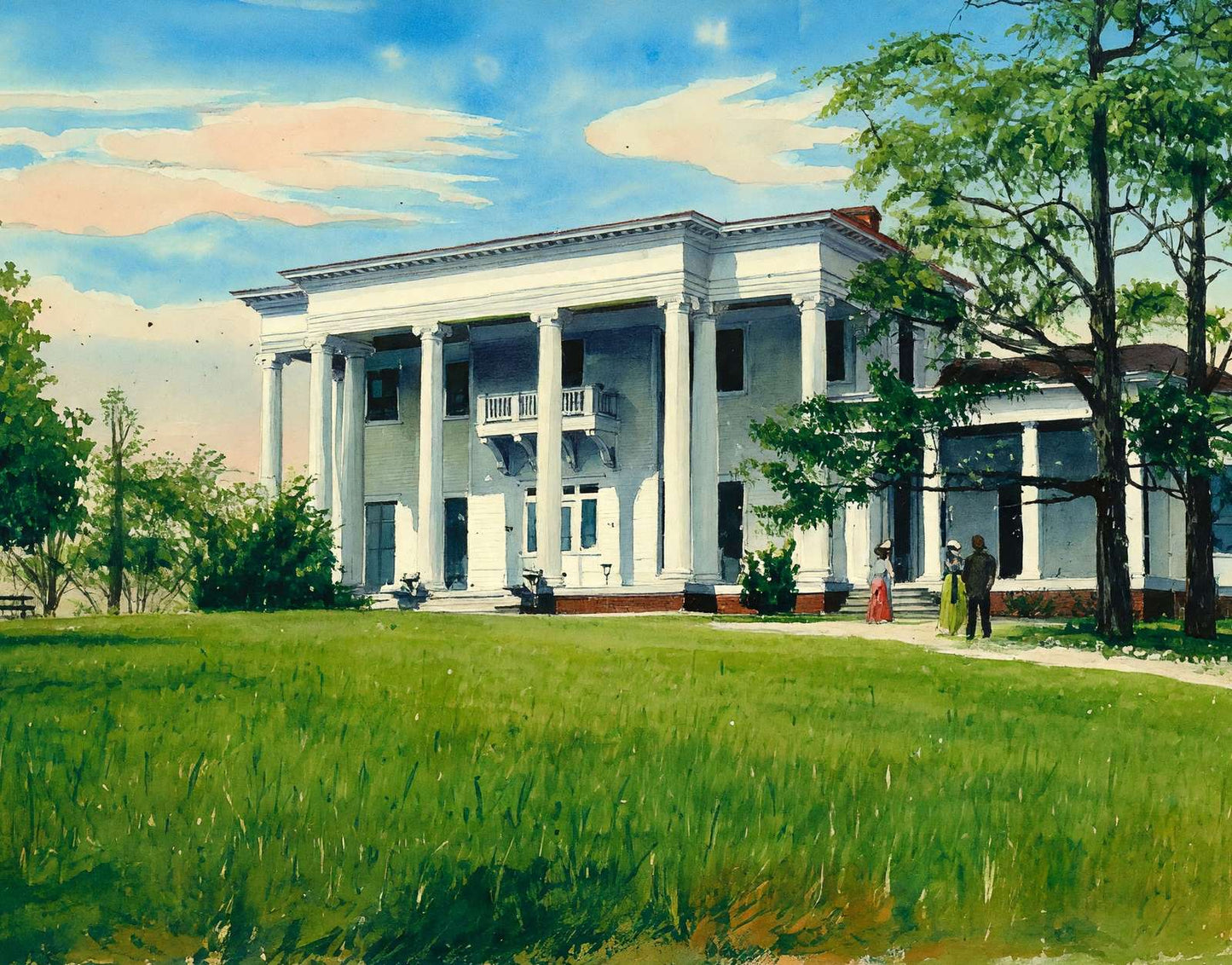 Gen Gordon's Home Atlanta in 1906 Art Print (7 Sizes) - Acid Free