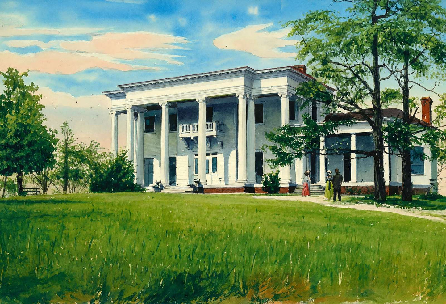 Gen Gordon's Home Atlanta in 1906 Art Print (7 Sizes) - Acid Free