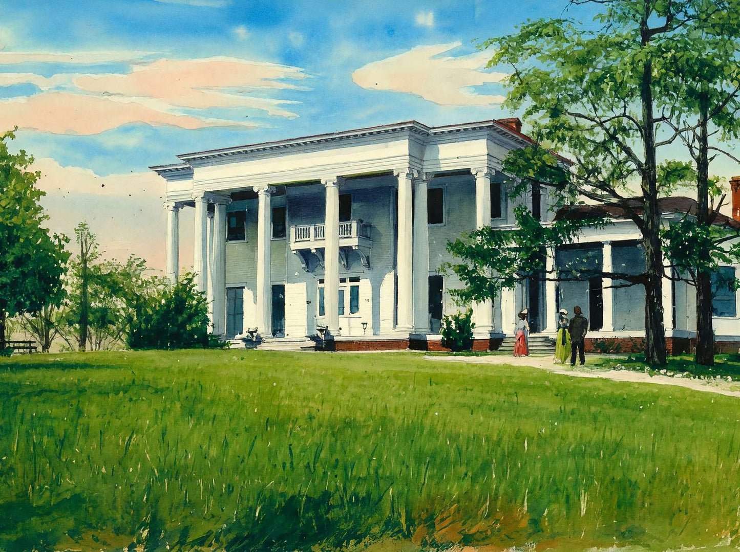 Gen Gordon's Home Atlanta in 1906 Art Print (7 Sizes) - Acid Free