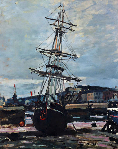 Gestrandetes Boot in Fecamp art print by Claude Monet (1868)