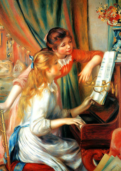 Girls at the Piano 1892 by Pierre-Auguste Renoir Fine Art Print (6 Sizes)