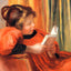 Girl Reading Fine Art Print 1890 Painting by Pierre-Auguste Renoir (6 Sizes)