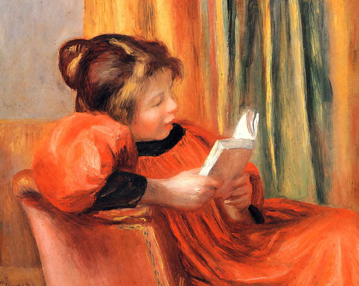 Girl Reading painting by Pierre-Auguste Renoir (1890)