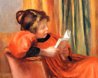 Girl Reading painting by Pierre-Auguste Renoir (1890)