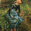 Girl with a Stick Art Print 1881 Painting by Camille Pissarro (6 Sizes)