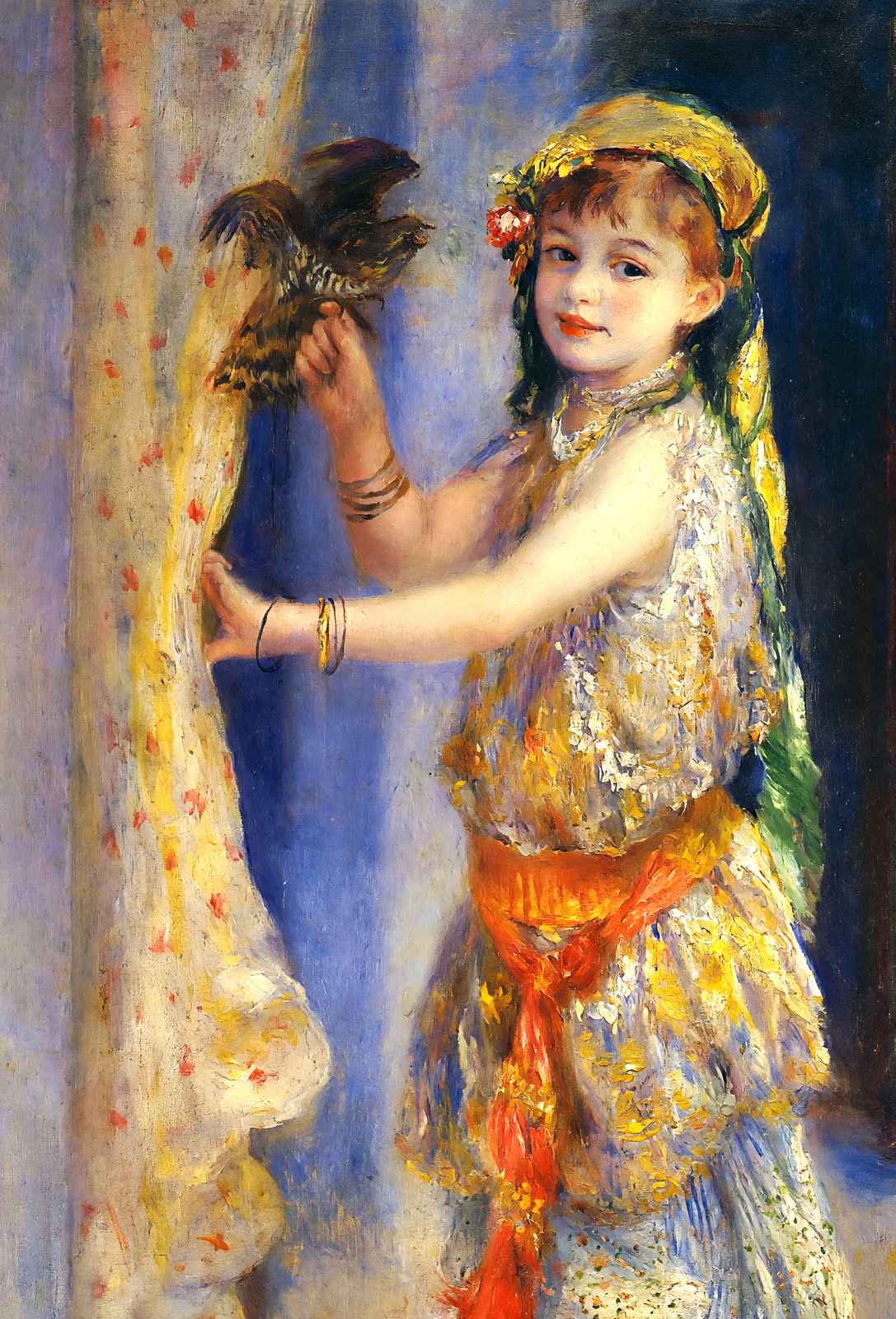 Girl with Falcon 1882 Painting by Pierre-Auguste Renoir Fine Art Print (6 Sizes)