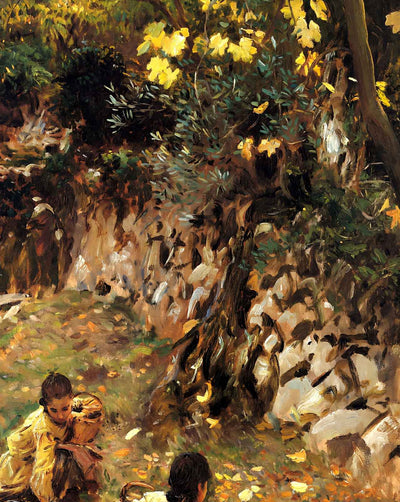 Girls Gathering Blossoms