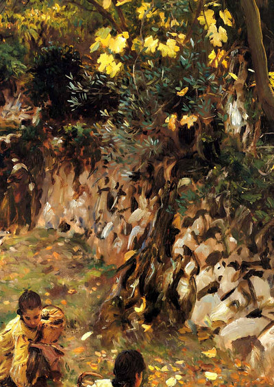 Girls Gathering Blossoms, Valdemosa, Majorca 1910 by Sargent Art Print (6 Sizes)