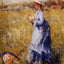 Girl Gathering Flowers Fine Art Print 1872 by Pierre-Auguste Renoir (6 Sizes)