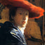 Girl with the Red Hat Art Print 1667 Painting by Johannes Vermeer (6 Sizes)