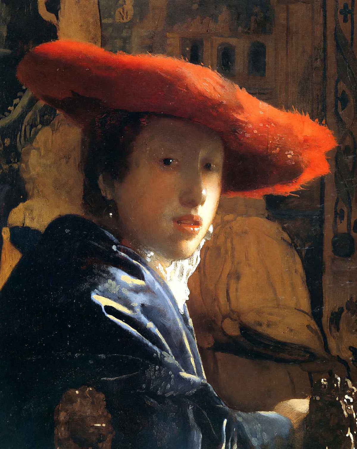 Girl with the Red Hat art print by Johannes Vermeer (1667)