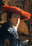 Girl with the Red Hat Art Print 1667 Painting by Johannes Vermeer (6 Sizes)