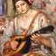Girl with a Mandolin 1918 Painting by Pierre-Auguste Renoir Art Print (6 Sizes)