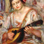Girl with a Mandolin 1918 Painting by Pierre-Auguste Renoir Art Print (6 Sizes)