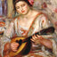 Girl with a Mandolin painting by Pierre-Auguste Renoir (1918)