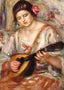 Girl with a Mandolin 1918 Painting by Pierre-Auguste Renoir Art Print (6 Sizes)