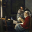 Girl Interrupted at Her Music 1661 by Johannes Vermeer Fine Art Print (6 Sizes)
