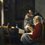 Girl Interrupted at Her Music fine art print by Johannes Vermeer (1661)
