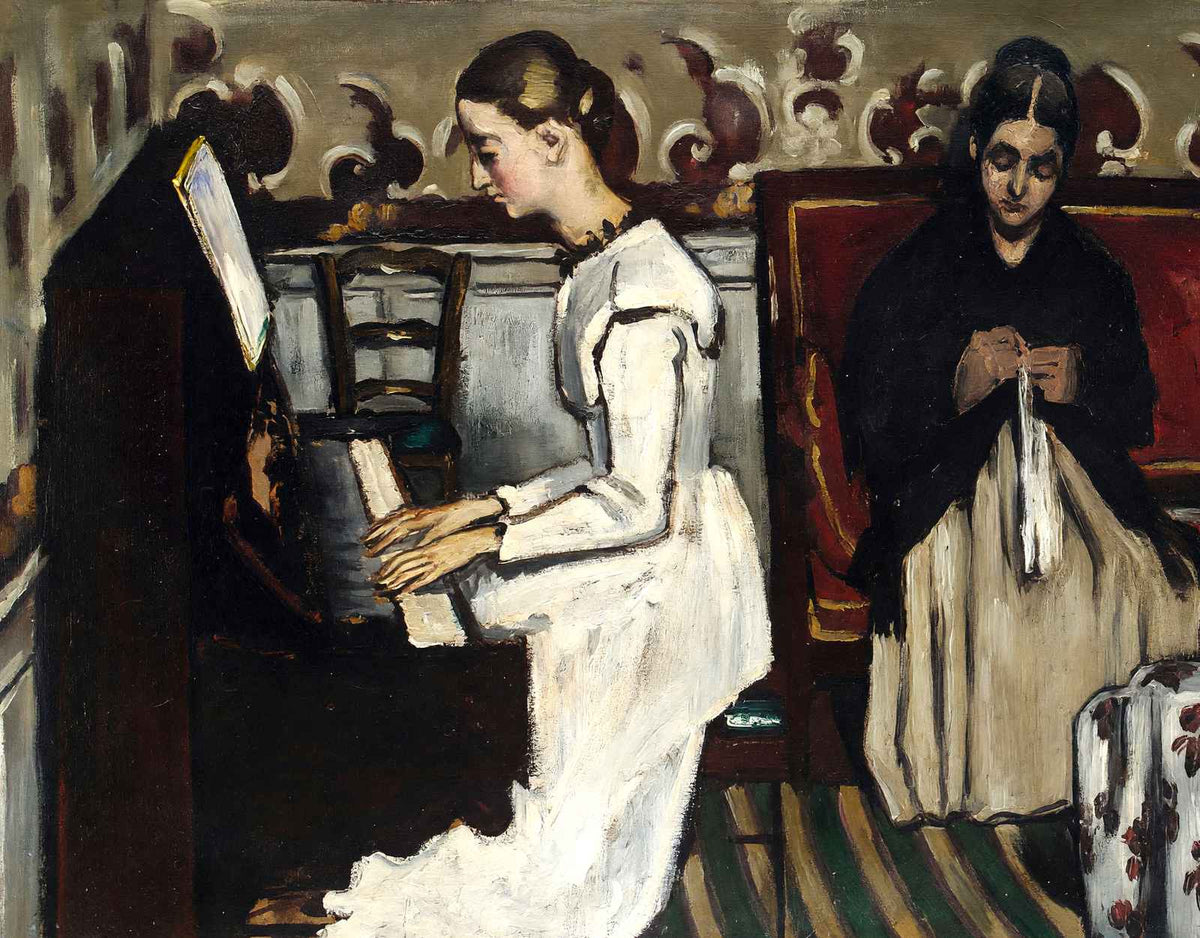 Girl at the Piano (Overture to Tannhauser) 1869 by Cezanne Art Print (6 Sizes)