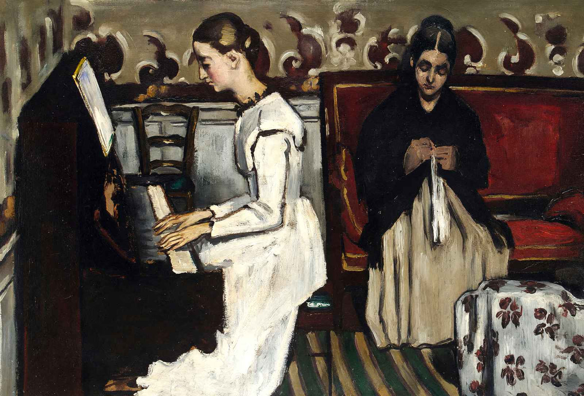 Girl at the Piano (Overture to Tannhauser) 1869 by Cezanne Art Print (6 Sizes)