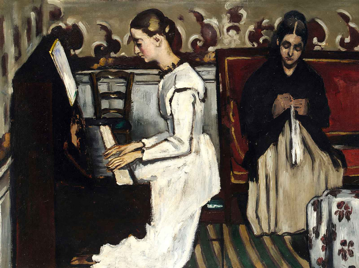 Girl at the Piano (Overture to Tannhauser) 1869 by Cezanne Art Print (6 Sizes)