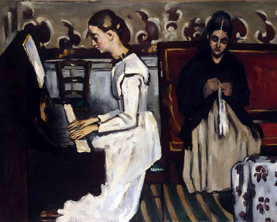 Girl at the Piano (Overture to Tannhauser) by Paul Cezanne 8x10" Art Print