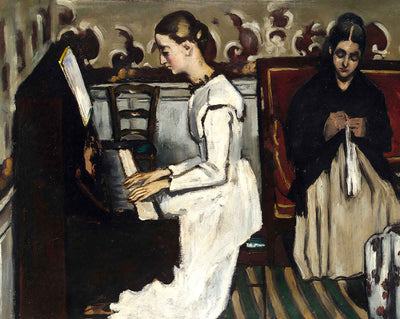 Girl at the Piano (Overture to Tannhauser) painting by Paul Cezanne (1869)