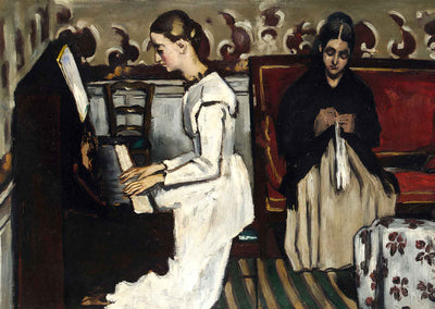 Girl at the Piano (Overture to Tannhauser) 1869 by Cezanne Art Print (6 Sizes)