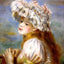 Girl in a Lace Hat fine art print by Pierre-Auguste Renoir (1891)