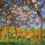 Giverny in Springtime Art Print 1899 Painting by Claude Monet (6 Sizes)