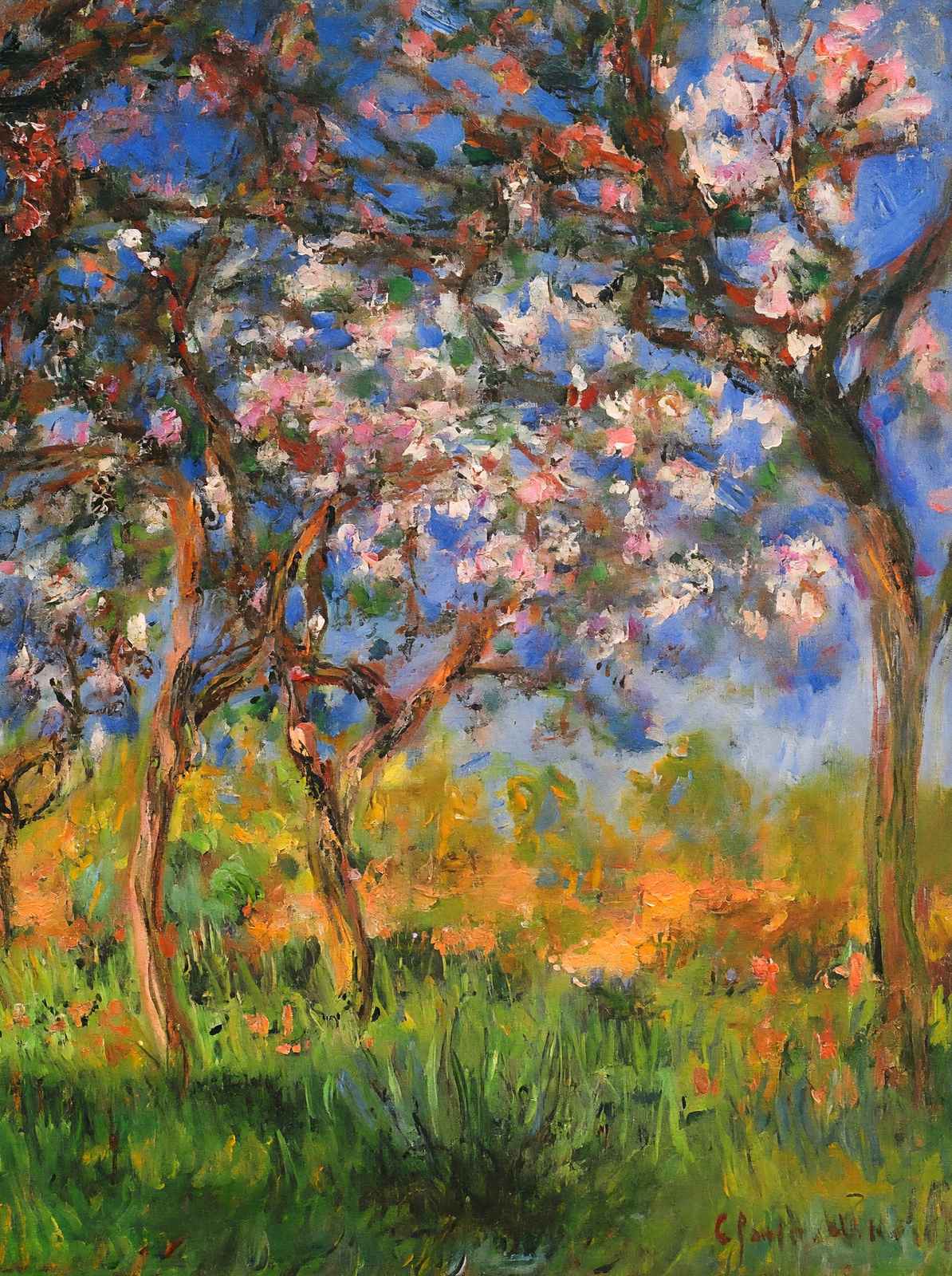 Giverny in Springtime Art Print 1899 Painting by Claude Monet (6 Sizes)