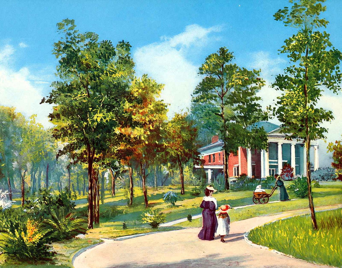 Glen Iris Park Birmingham Alabama in 1906 Vintage Print (7 Sizes) - Retouched