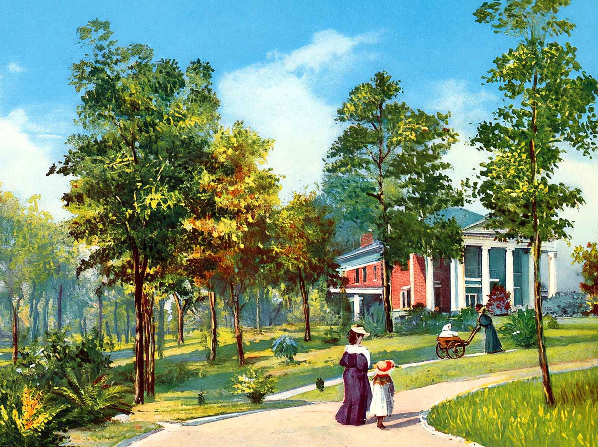 Glen Iris Park Birmingham Alabama in 1906 Vintage Print (7 Sizes) - Retouched