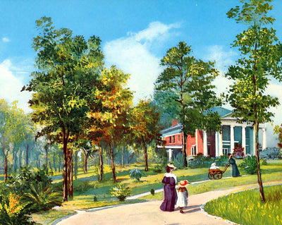 Glen Iris Park in Birmingham in 1906 vintage print