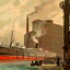 Chicago River Vintage Print (7 Sizes) - Premium Quality
