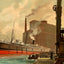 Chicago River Vintage Print (7 Sizes) - Premium Quality