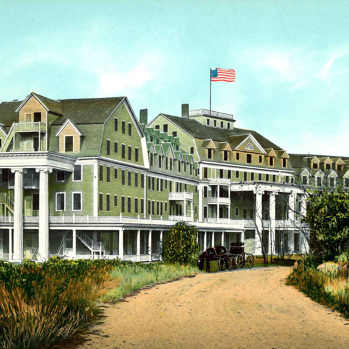 The Colonial Arms, Gloucester, Massachusetts in 1907 Vintage Print (7 Sizes)