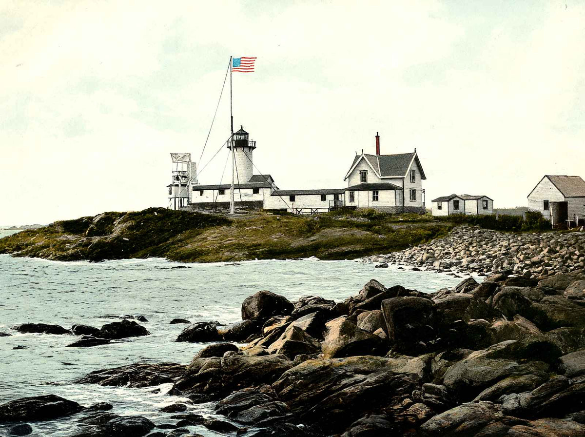 Eastern Point Light - Gloucester Harbor, MA in 1907 Vintage Print (7 Sizes)