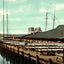Fish Wharf, Gloucester, Massachusetts in 1907 Vintage Print (7 Sizes) - Enhanced