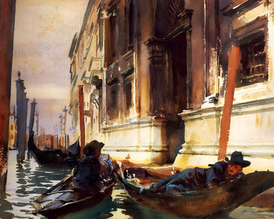 Gondolier's Siesta 1905 Painting by John Singer Sargent 8x10" Art Print