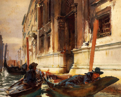 Gondolier's Siesta art print by John Singer Sargent (1905)