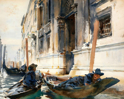Gondoliers' Siesta art print by John Singer Sargent